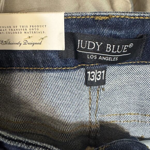 Judy Blue Jeans Womens 13/31 Dark Blue High Waist Straight Stretch Denim JB88575 - Picture 12 of 14